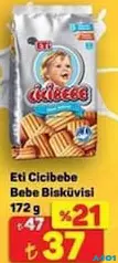 ETİ CİCİBEBE BEBE BİSKÜVİSİ 172 GR fiyat ve kampanya bilgisi